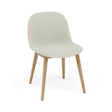 Fiber Side Chair: Wood Base + Recycled Shell + Upholstered + Oak