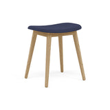 Fiber Stool: Wood Base + Upholstered + Oak