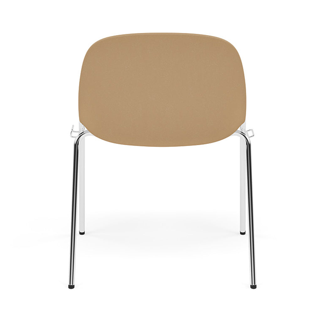 Fiber Side Chair: A-Base with Linking Device + Felt Glides + Ochre