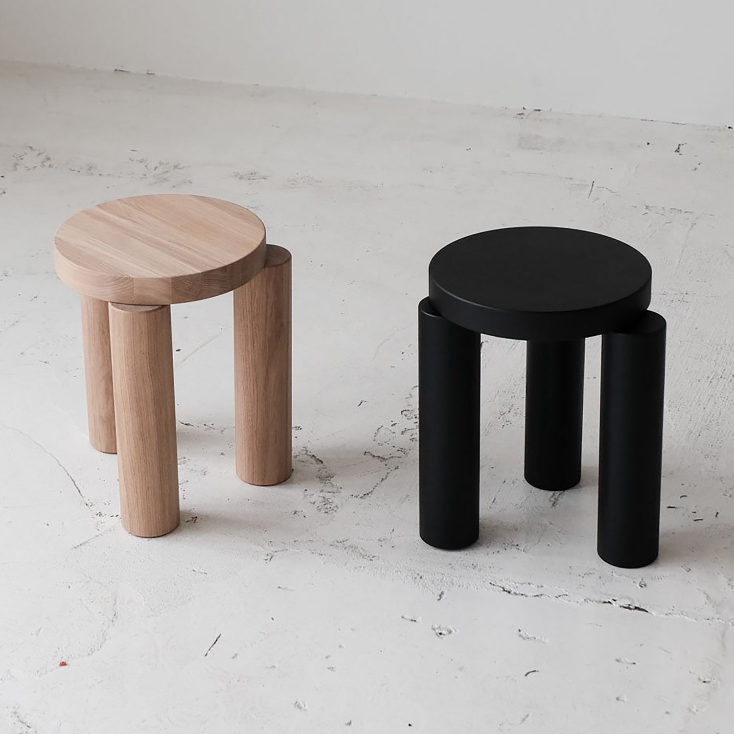 Offset Stool + Side Table + LS