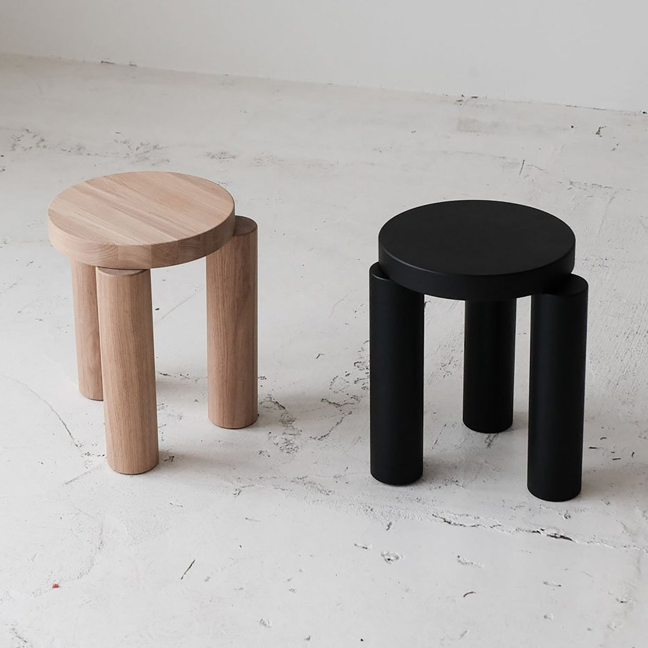 Offset Stool + Side Table + LS