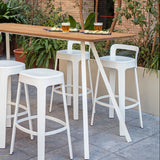 Ombra Bar + Counter Stool with Backrest: LS