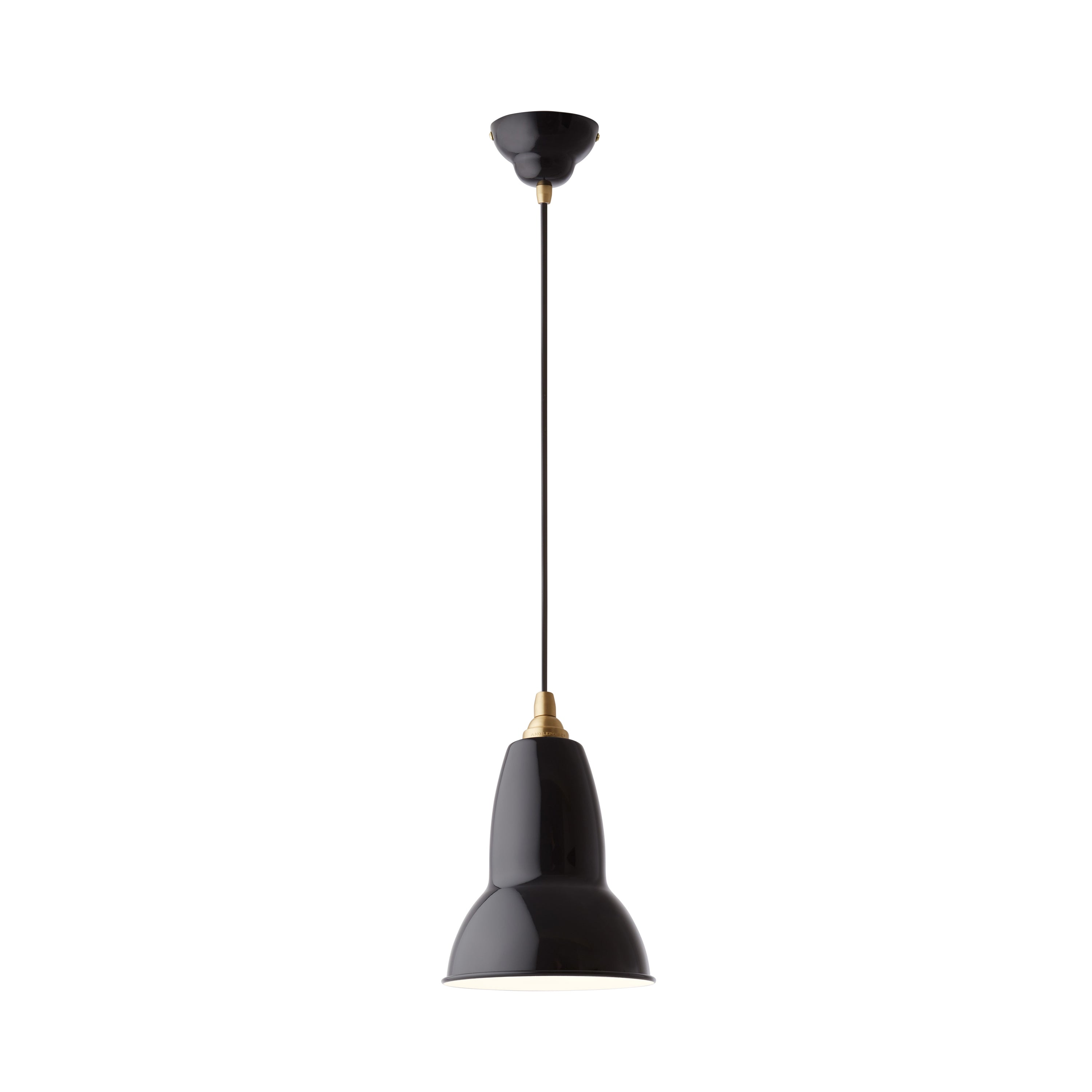 Original 1227 Brass Pendant Light: Jet Black