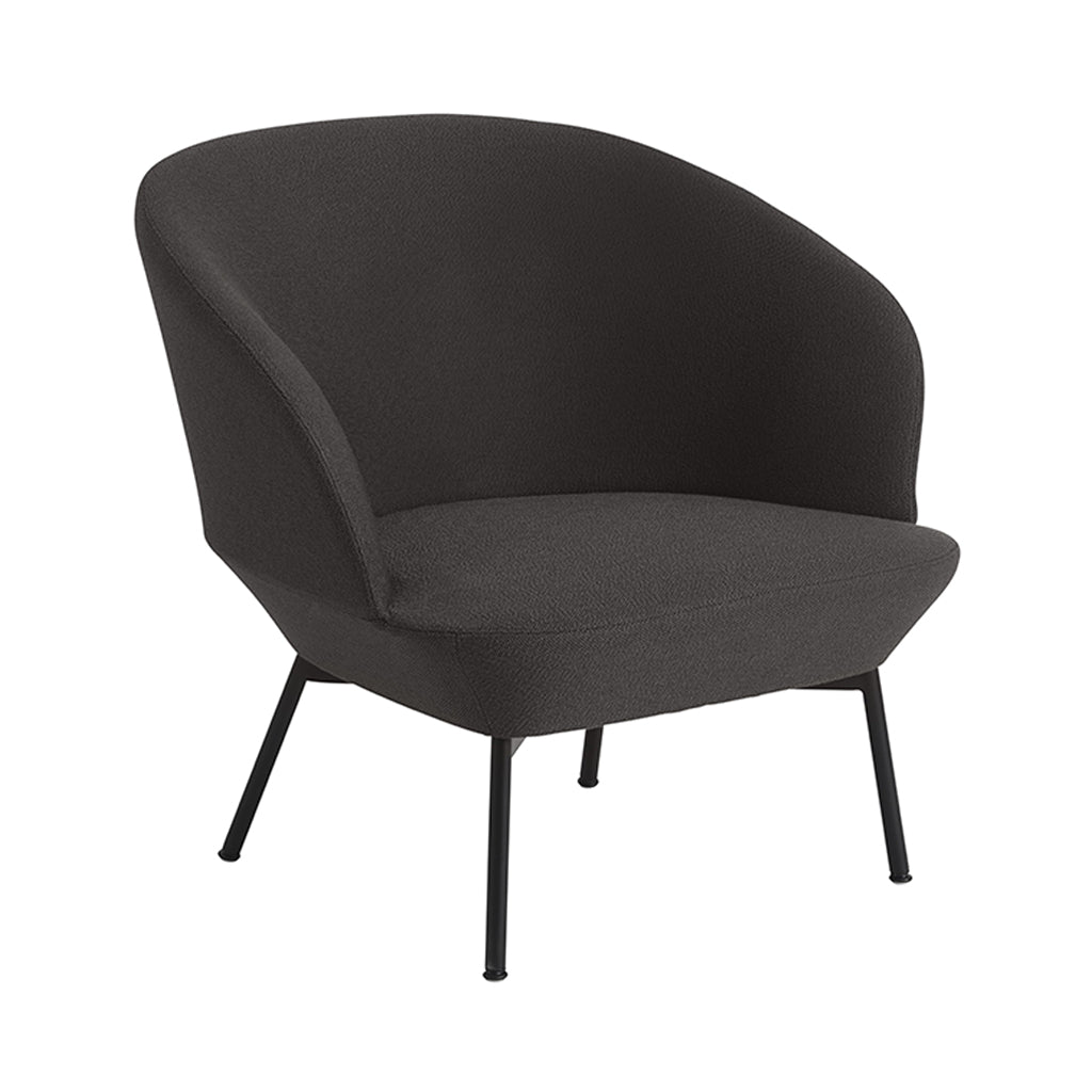 Oslo Lounge Chair: Tube Base + Black