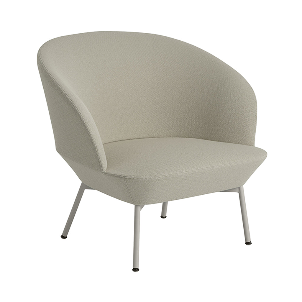 Oslo Lounge Chair: Tube Base + Grey