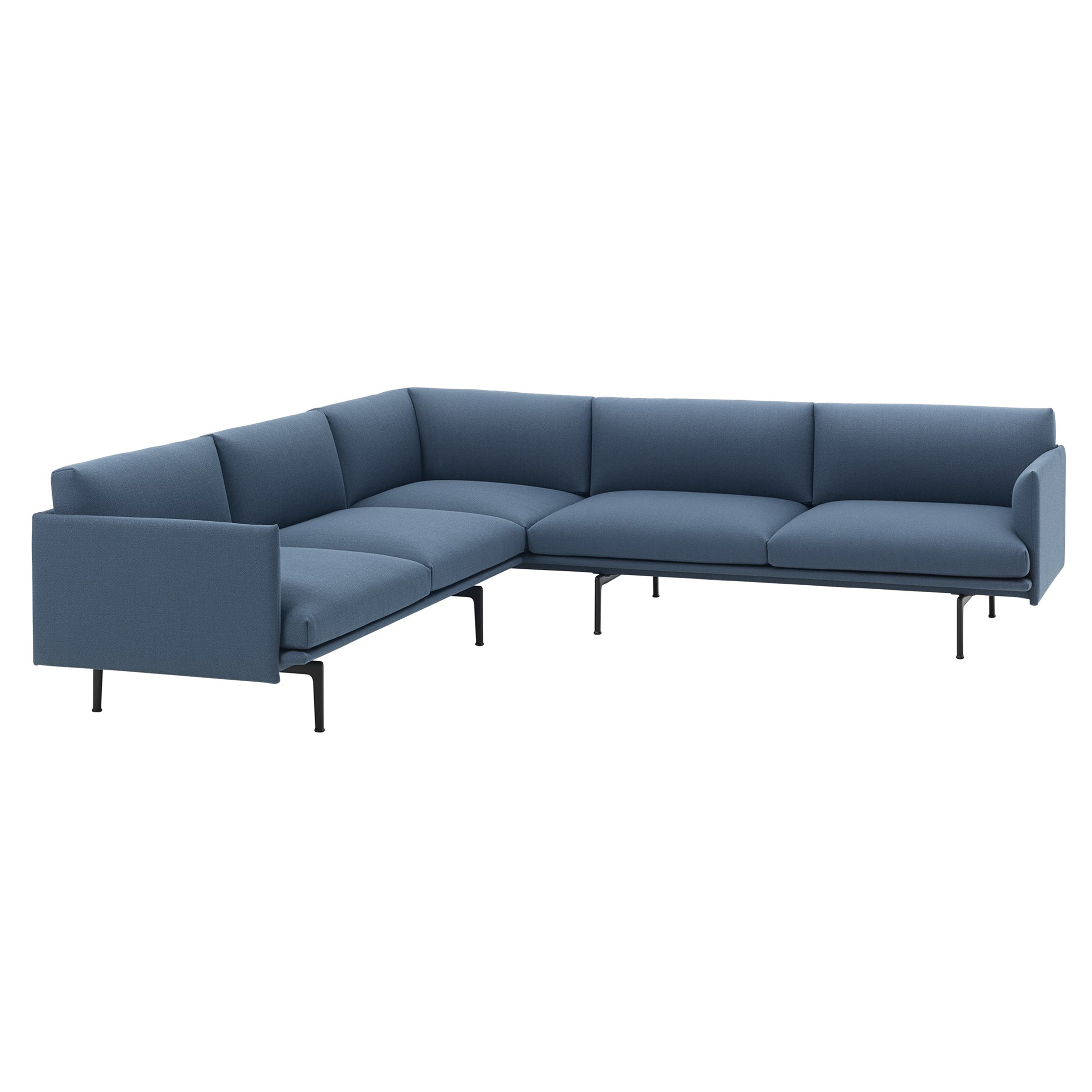 Outline Corner Sofa: Black