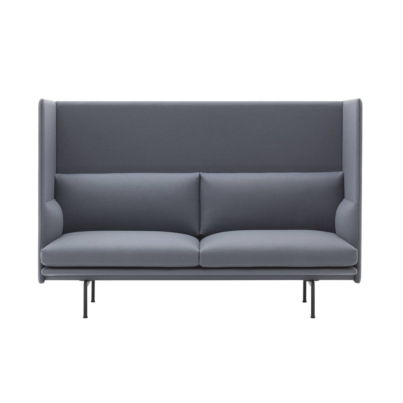 Outline Highback 2-Seater Sofa: High + Black