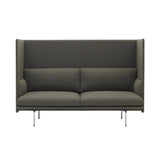 Outline Highback 2-Seater Sofa: High + Polished Aluminum