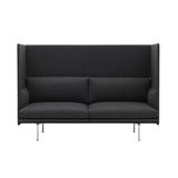 Outline Highback 2-Seater Sofa: High + Polished Aluminum