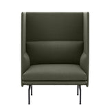 Outline Highback 1-Seater Sofa: Small + High + Black