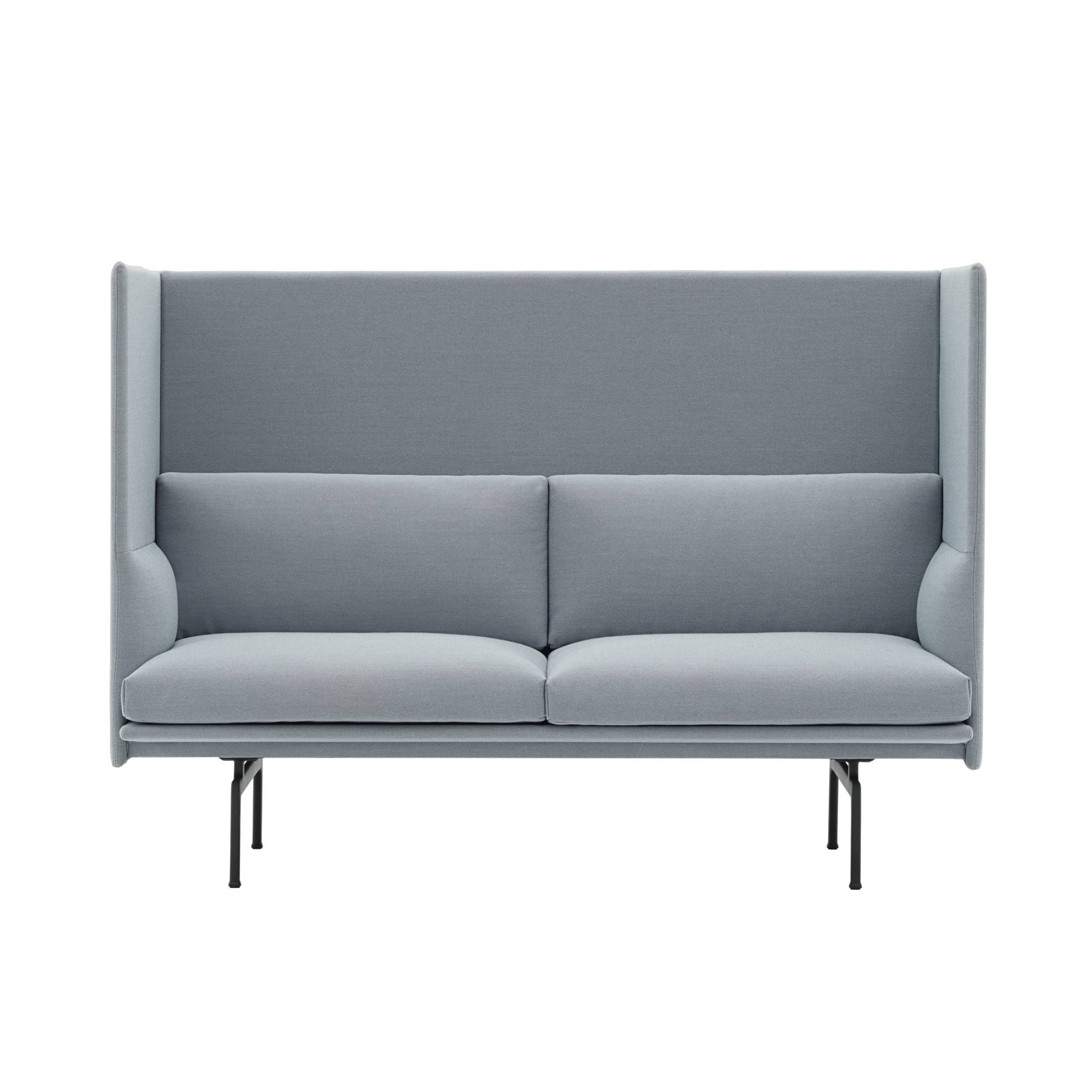 Outline Highback 2-Seater Sofa: High + Black