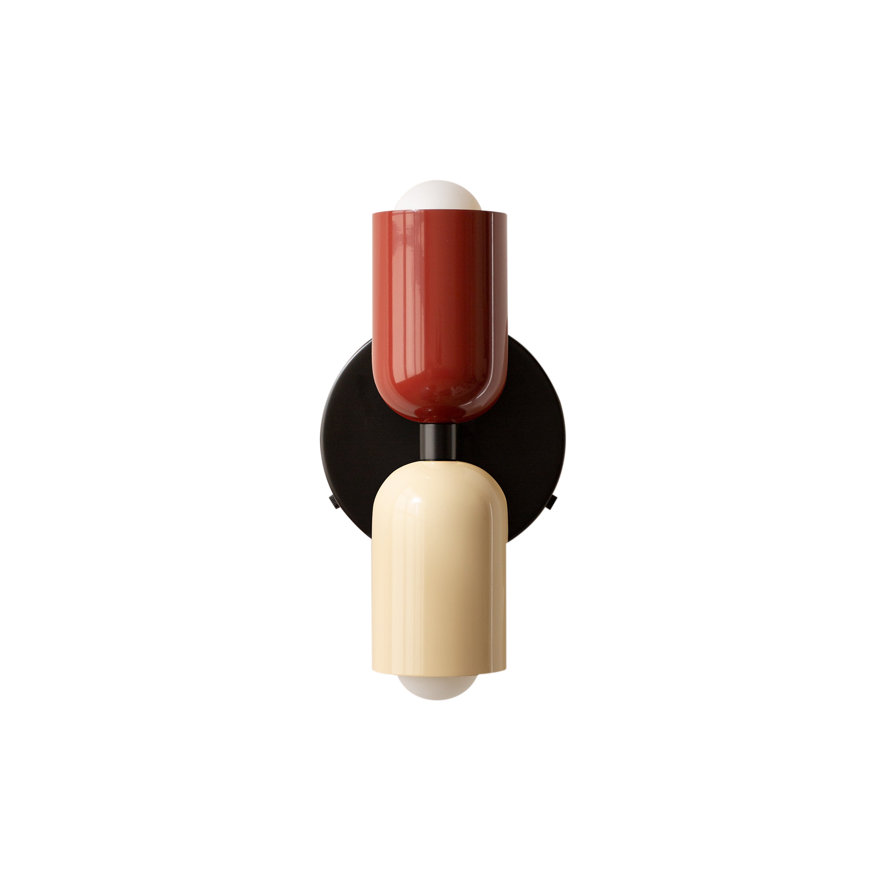 Up Down Sconce: Duo-Tone + Oxide Red + Bone + Black