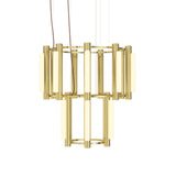 Pipeline 7 Chandelier: Brass