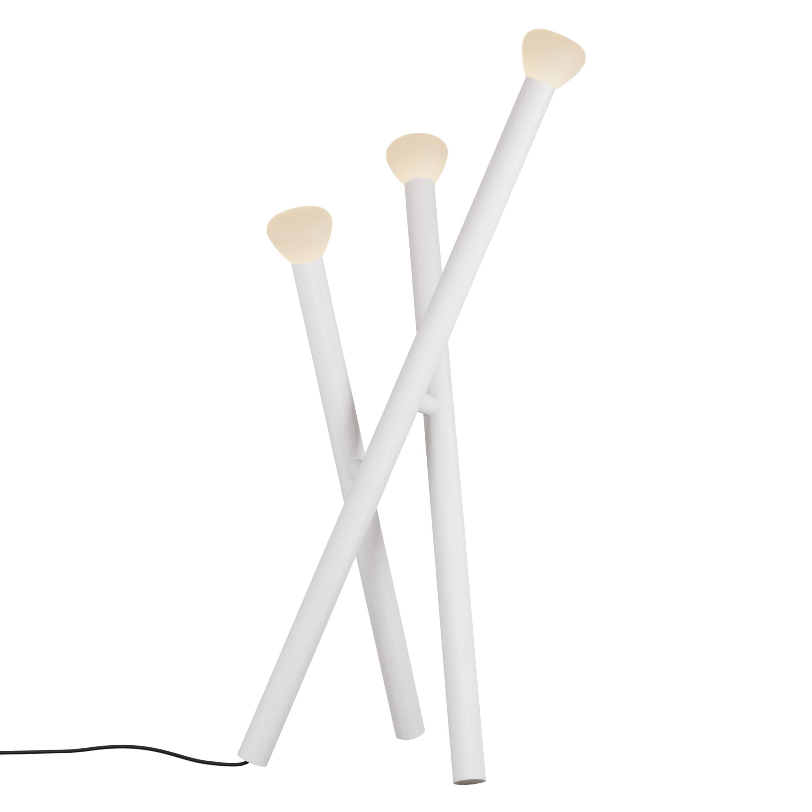 Parc 05 Floor Lamp: White + Black