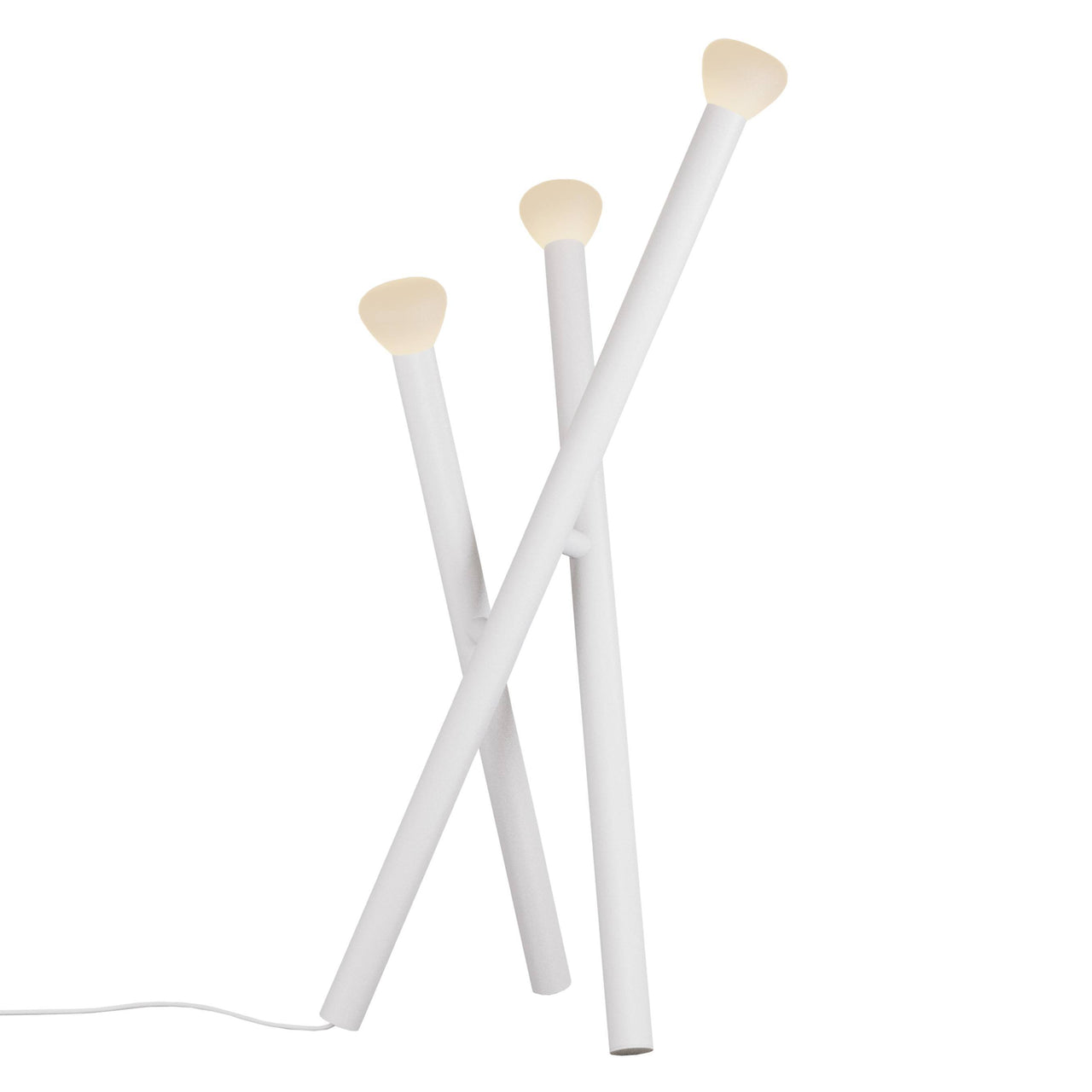 Parc 05 Floor Lamp: White + White