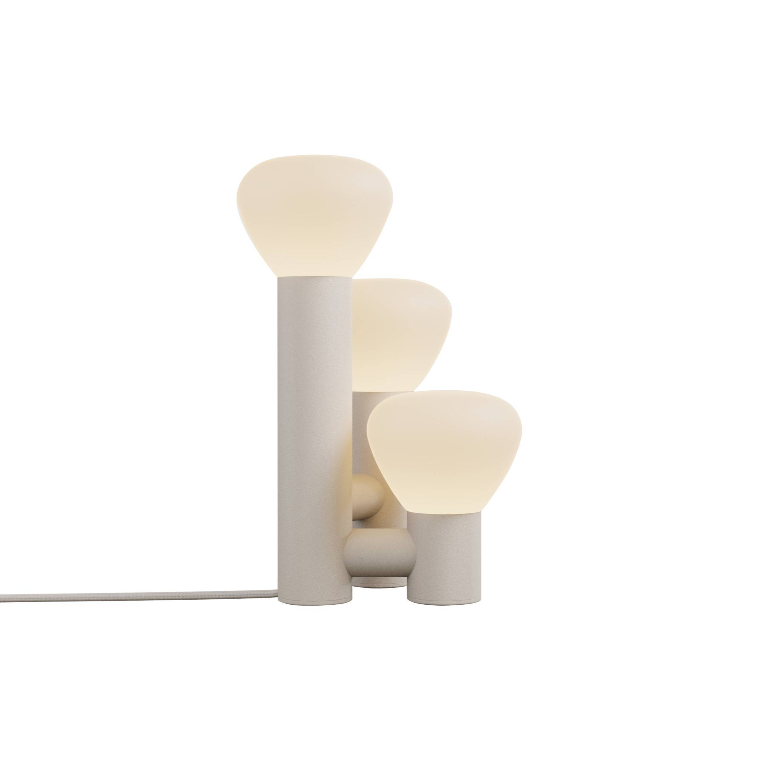 Parc 06 Table Lamp: Footswitch + Beige + Beige