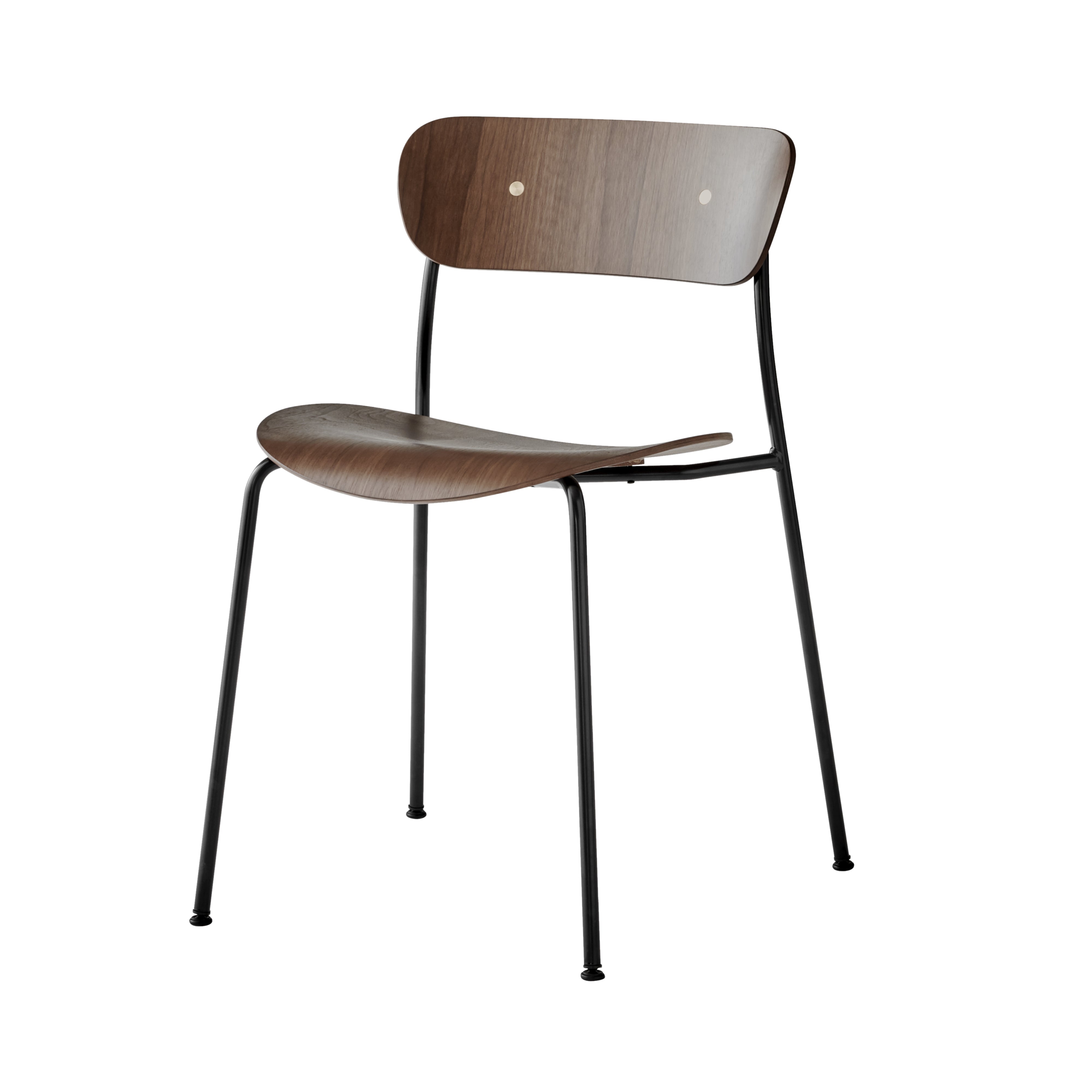 Pavilion Chair AV1: Lacquered Walnut + Black