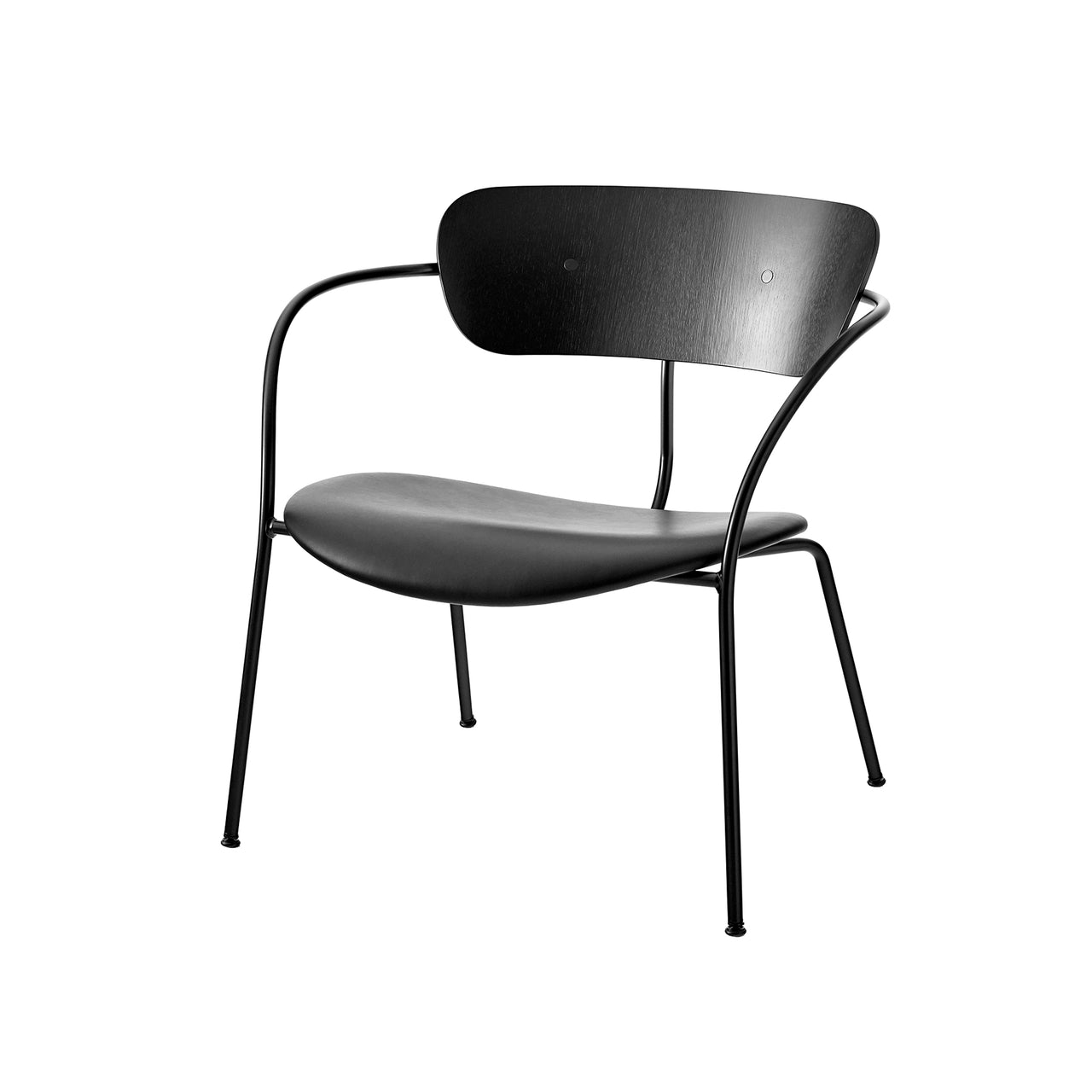 Pavilion Lounge Chair Upholstered: AV6 + Black Lacquered Oak