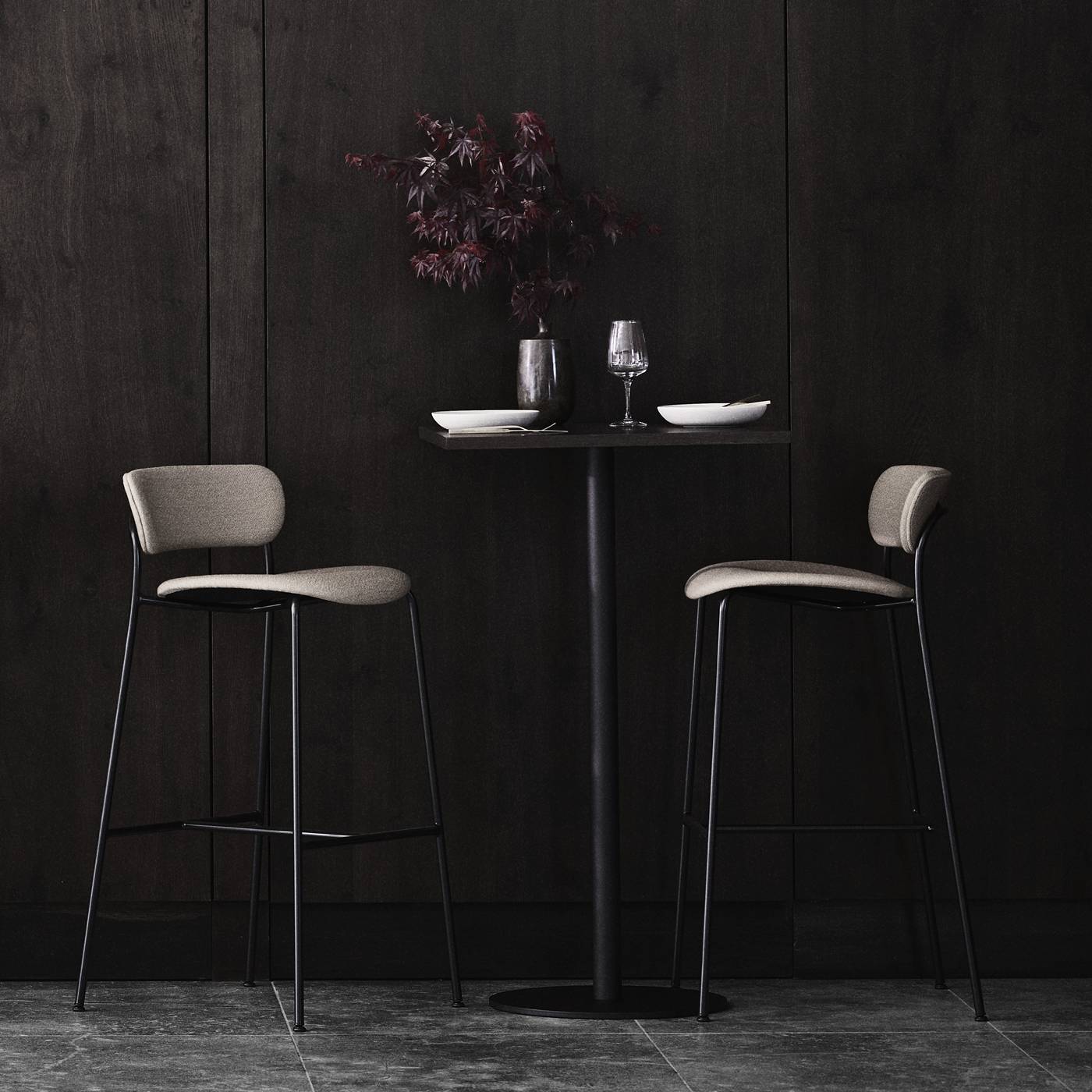 Pavilion Bar + Counter Chair Fully Upholstered: AV15 + AV14 + LS