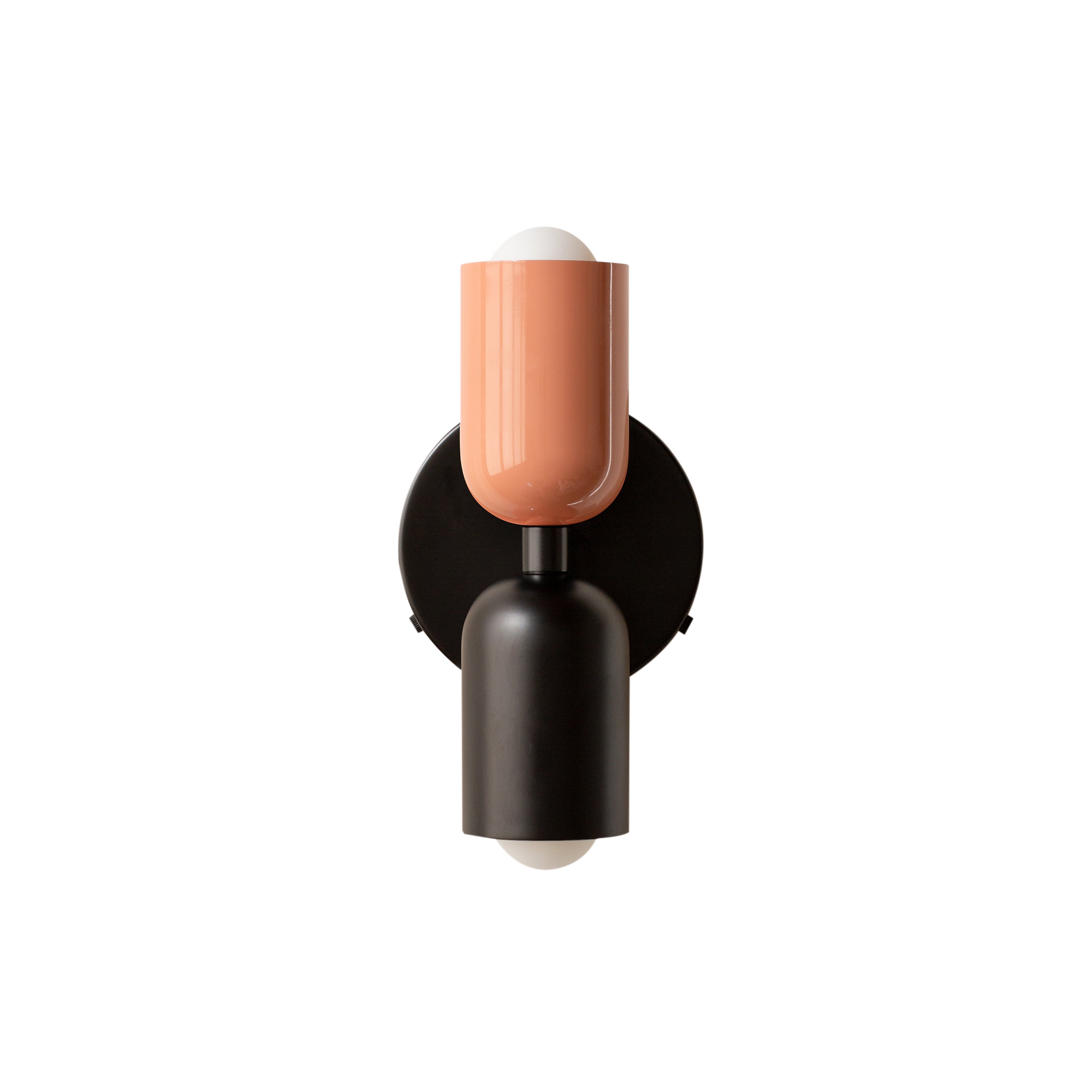 Up Down Sconce: Duo-Tone: + Peach + Black + Black