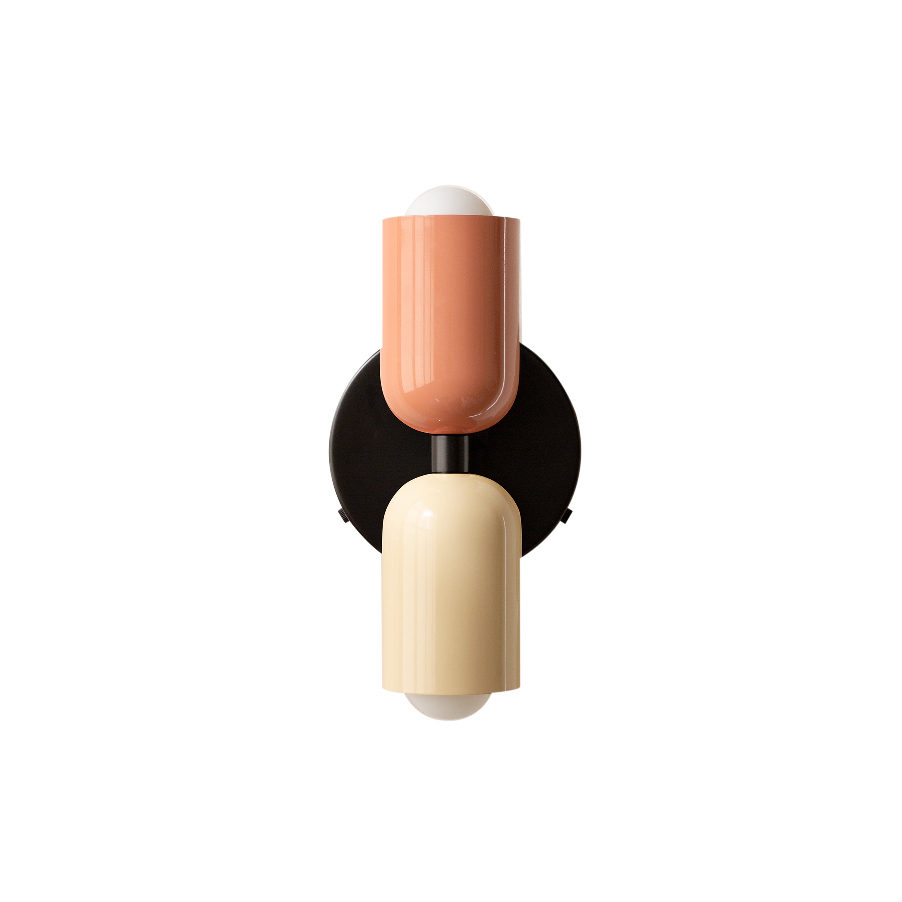 Up Down Sconce: Duo-Tone: + Peach + Bone + Black