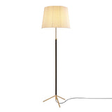 Pie de Salón Floor Lamp: G1 + Polished Brass + Natural