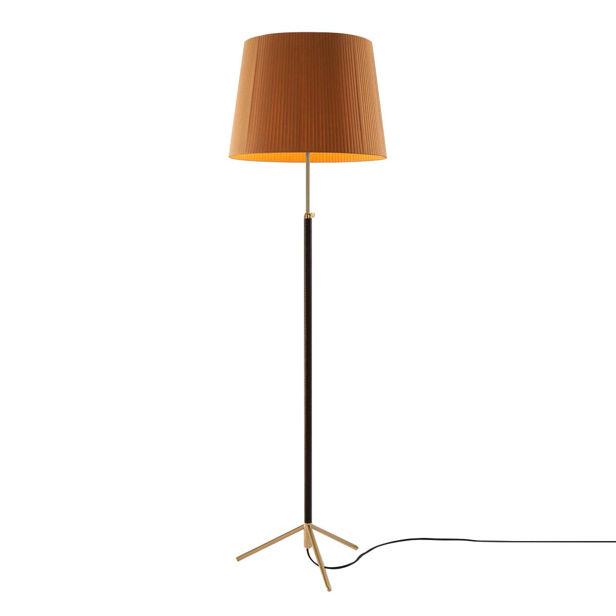 Pie de Salón Floor Lamp: G1 + Polished Brass + Mustard