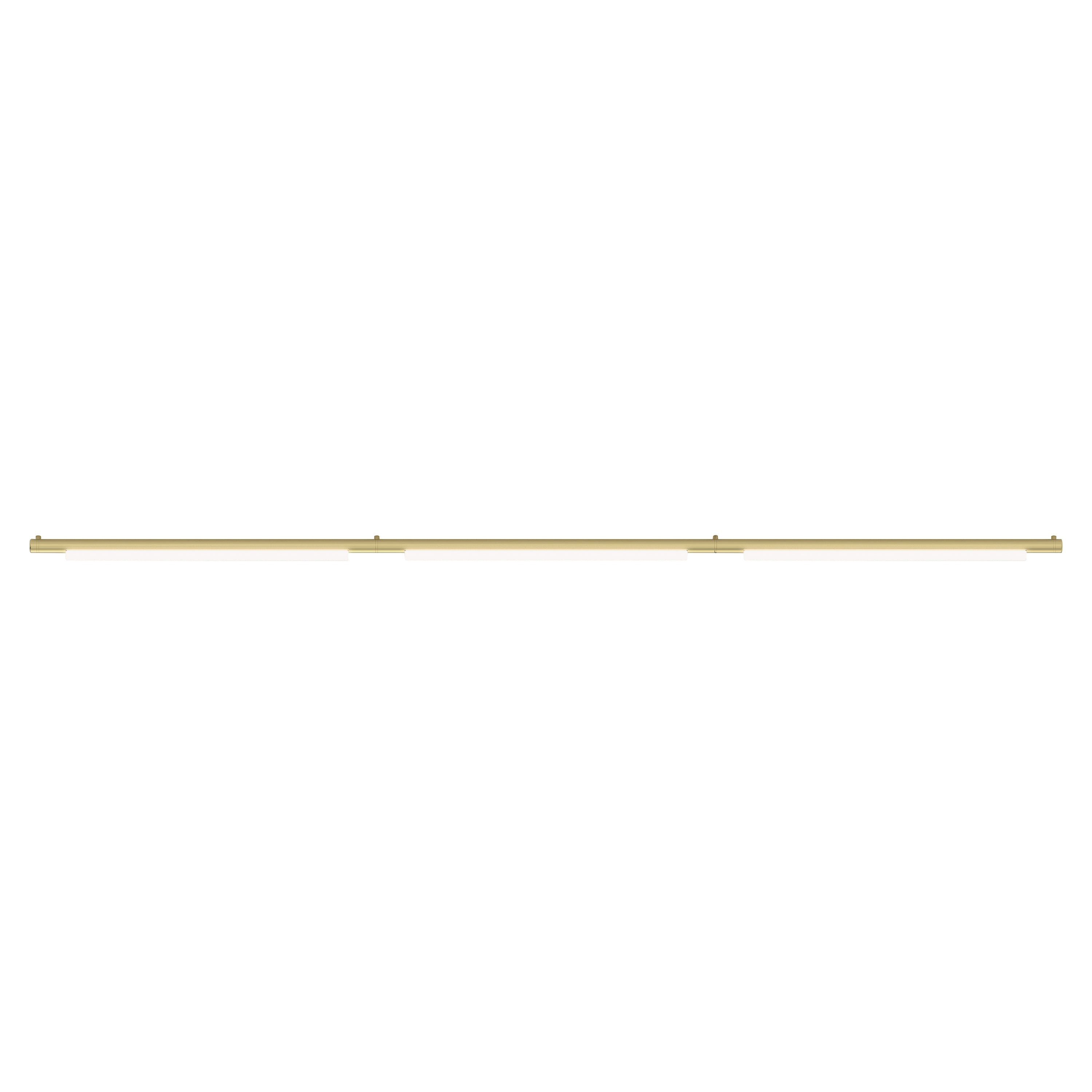 Pipeline 125.3 Linear Ceiling/Wall Light: Brass + Brass