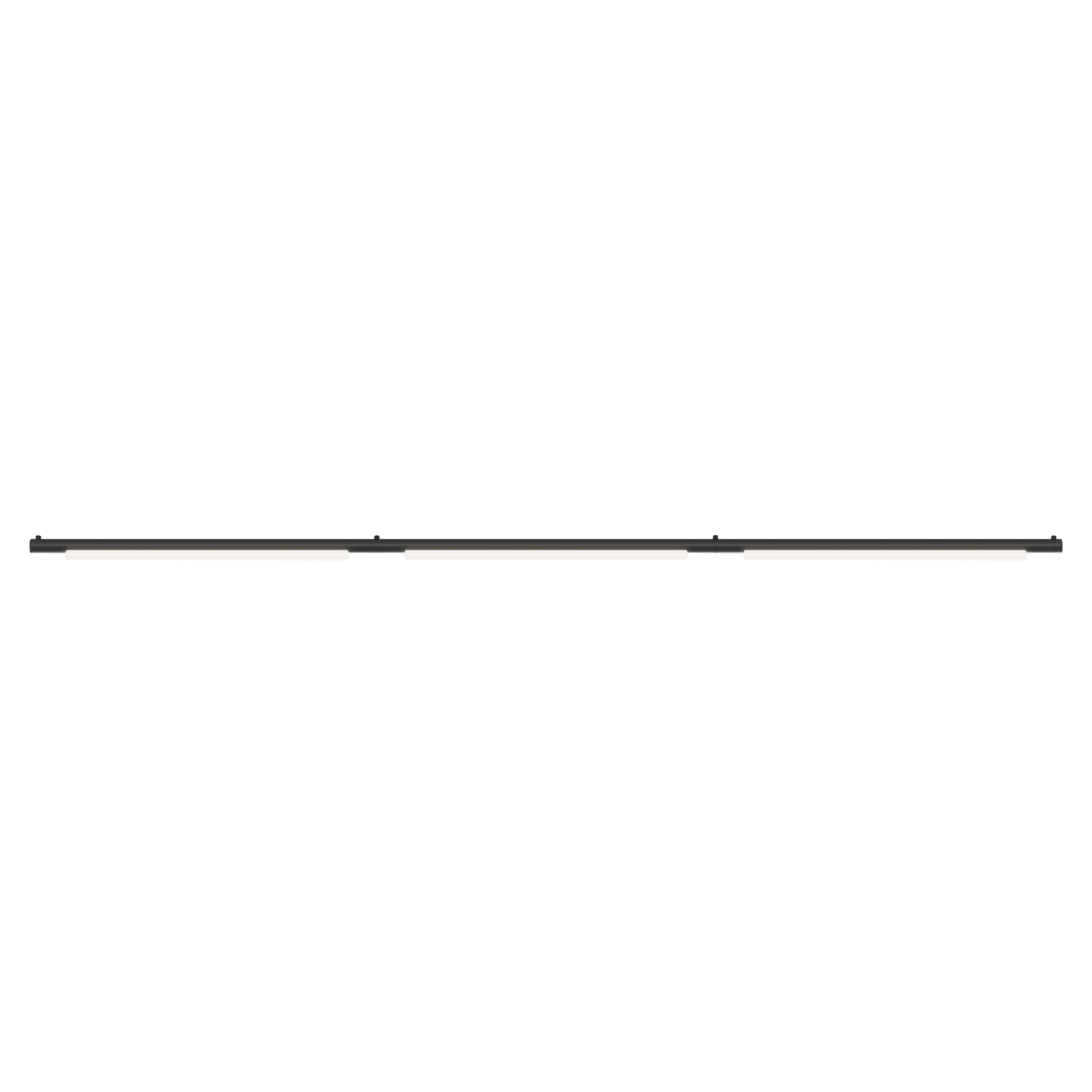 Pipeline 125.3 Linear Ceiling/Wall Light: Black + Black
