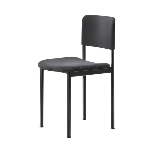 Plan Chair Steel: Fully Upholstered + Black