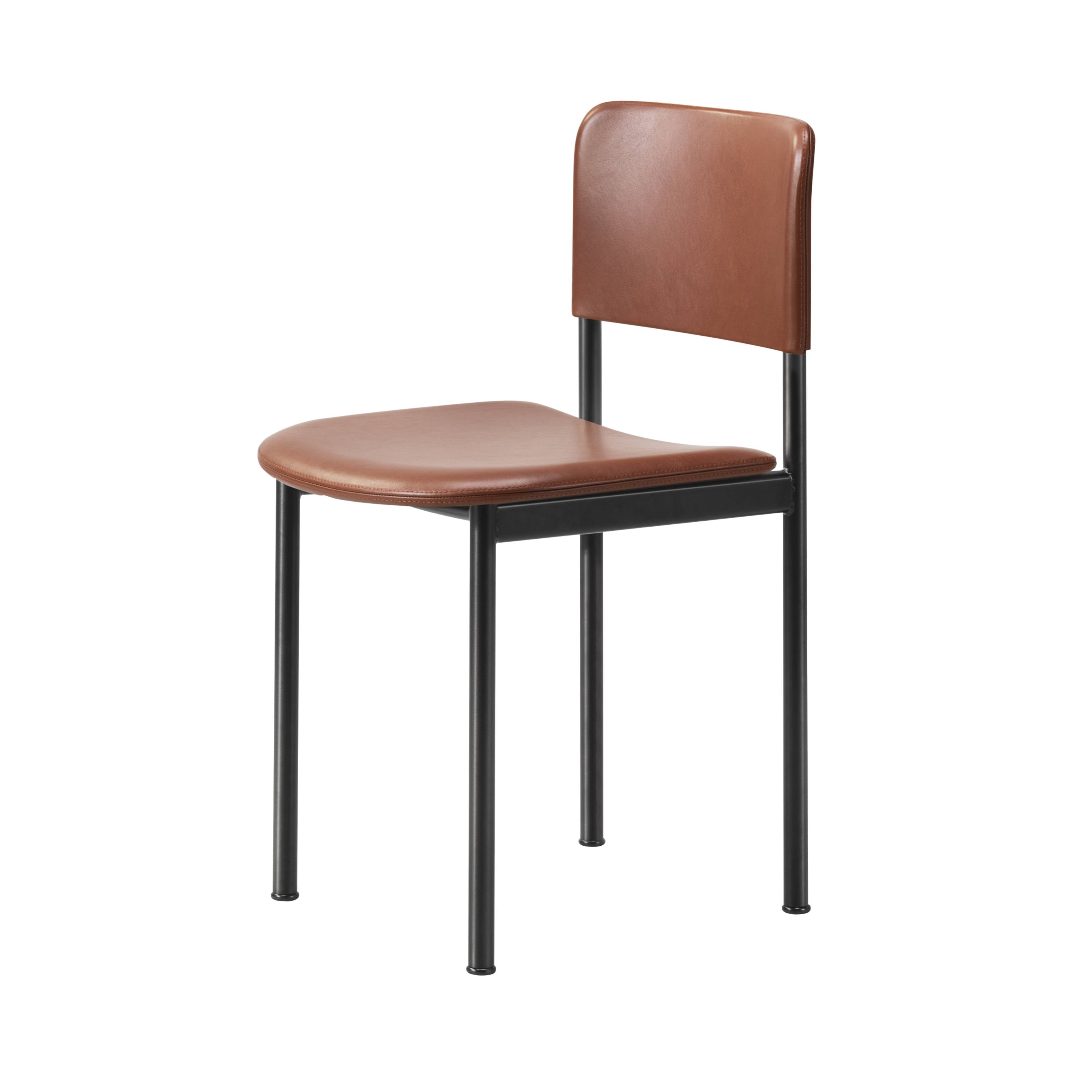 Plan Chair Steel: Fully Upholstered + Black