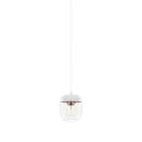 Acorn Pendant: White + Polished Copper + White (Plug-in)