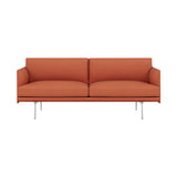 Outline 2-Seater Sofa: Polished Aluminum