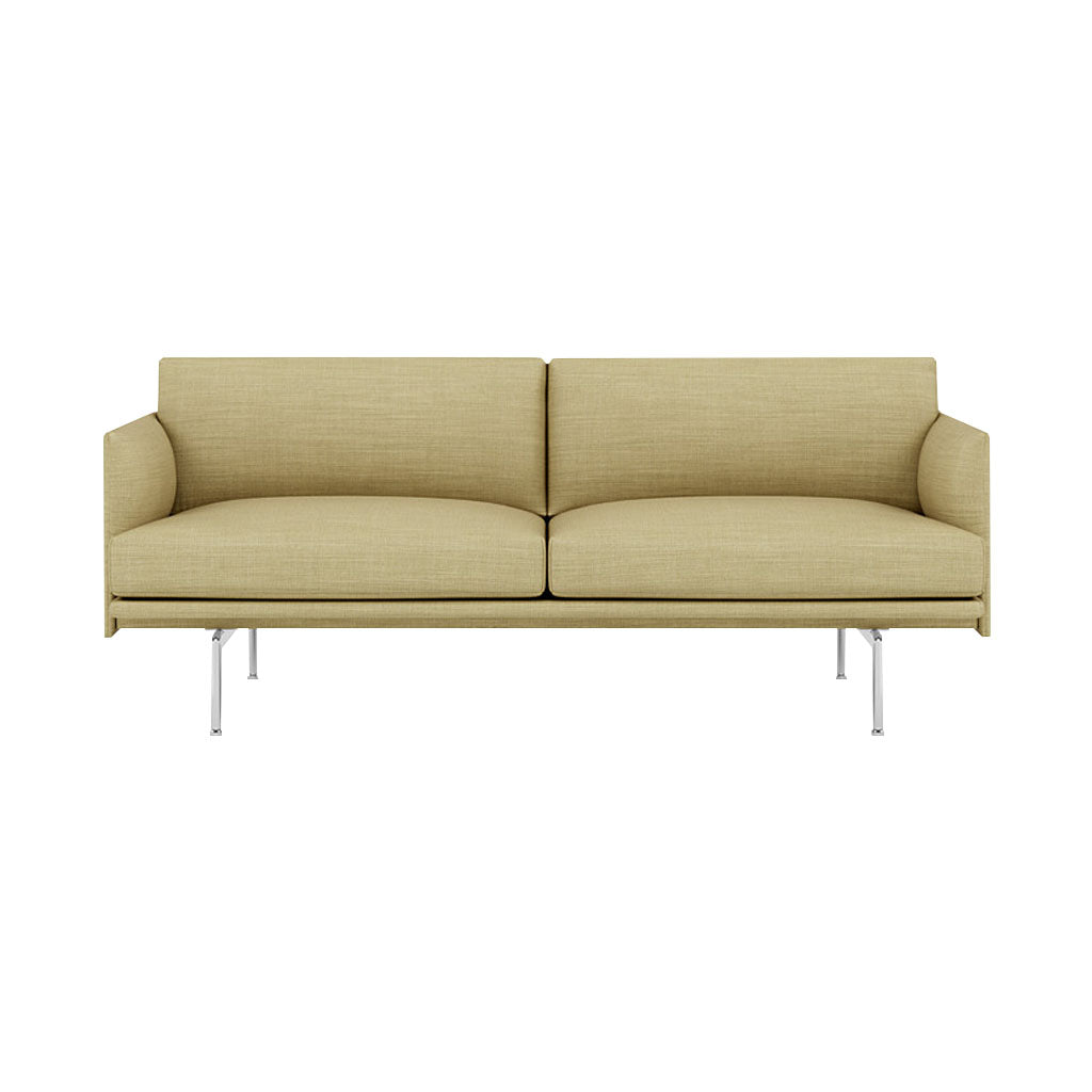 Outline 2-Seater Sofa: Polished Aluminum