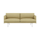 Outline 2-Seater Sofa: Polished Aluminum