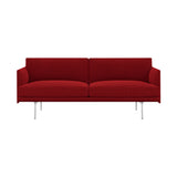 Outline 2-Seater Sofa: Polished Aluminum