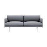 Outline 2-Seater Sofa: Polished Aluminum