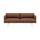 Outline 2-Seater Sofa: Polished Aluminum