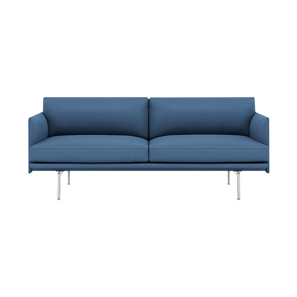 Outline 2-Seater Sofa: Polished Aluminum