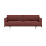 Outline 2-Seater Sofa: Polished Aluminum