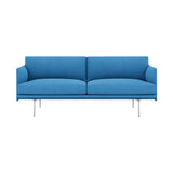 Outline 2-Seater Sofa: Polished Aluminum