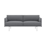 Outline 2-Seater Sofa: Polished Aluminum