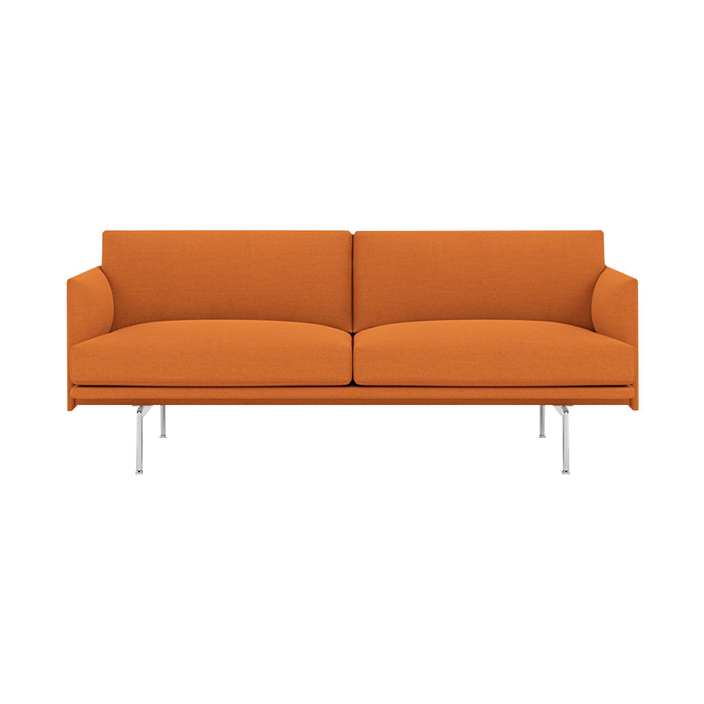 Outline 2-Seater Sofa: Polished Aluminum