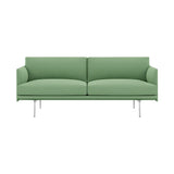 Outline 2-Seater Sofa: Polished Aluminum