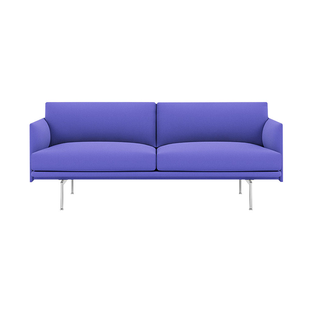 Outline 2-Seater Sofa: Polished Aluminum