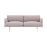 Outline 2-Seater Sofa: Polished Aluminum