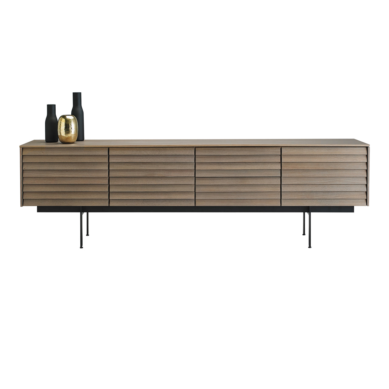 Sussex 8 Sideboard: SSX401 + Whitened Oak + Black