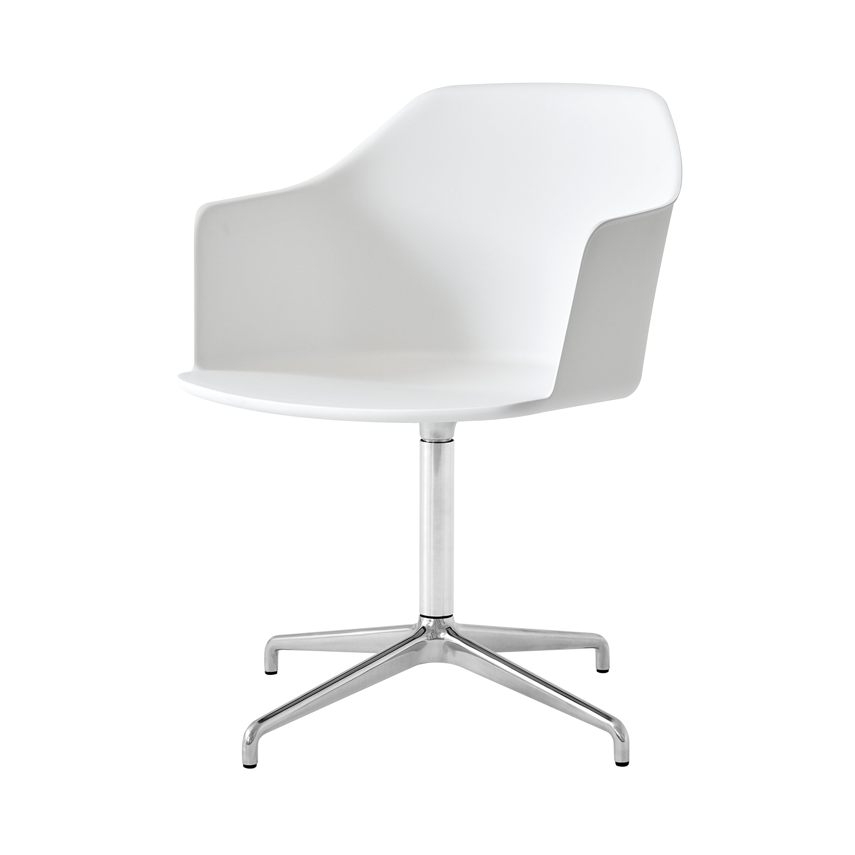 Rely Chair HW43: White + Polished Aluminum