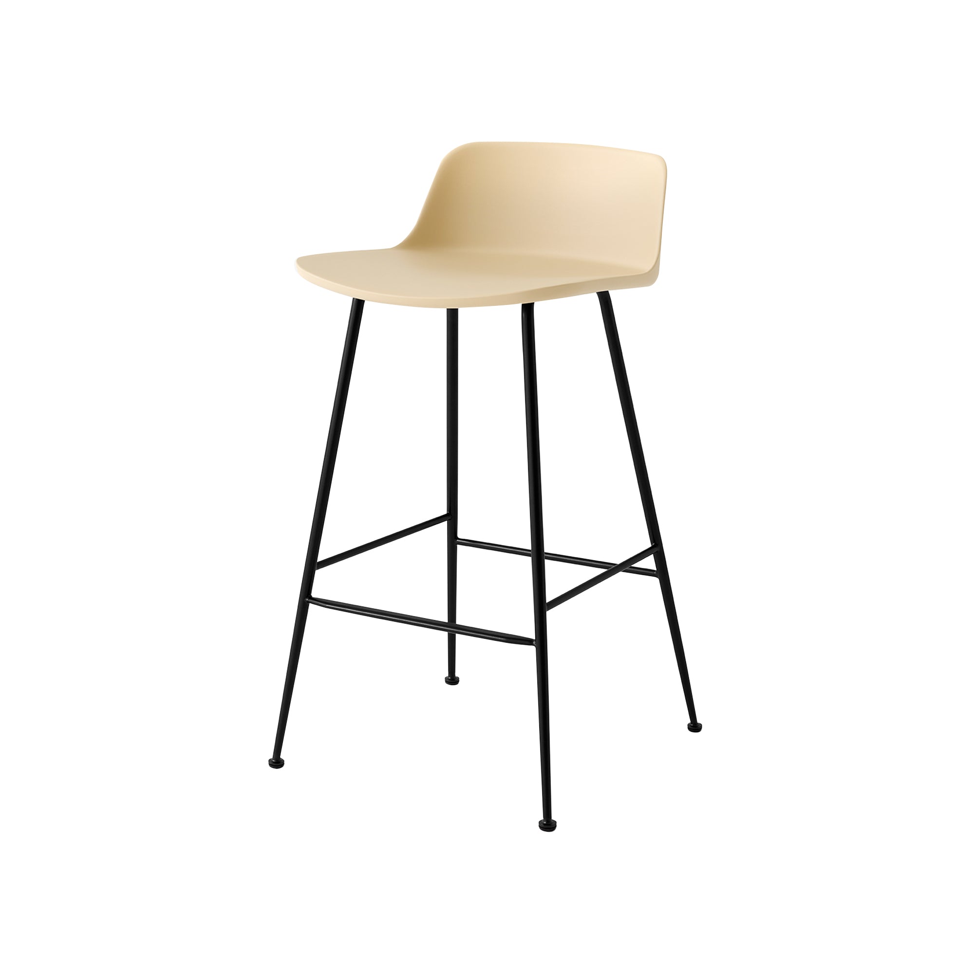 Rely Bar + Counter Lowback Stool: HW86 + HW81 + Counter (HW81) + Beige Sand + Black