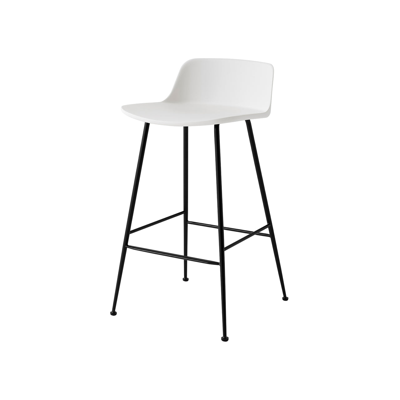 Rely Bar + Counter Lowback Stool: HW86 + HW81 + Counter (HW81) + White + Black